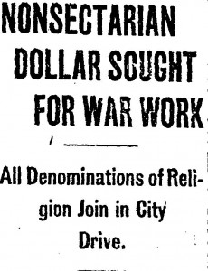 A Chicago Tribune headline calling for a "non-sectarian" dollar.